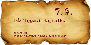 Tölgyesi Hajnalka névjegykártya