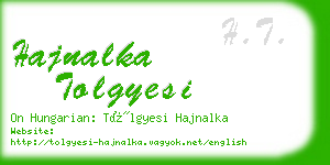 hajnalka tolgyesi business card